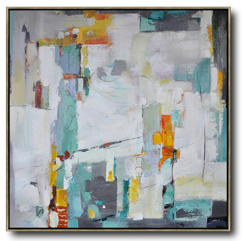 Large Contemporary Art Acrylic Painting,Oversized Contemporary Art,Original Art For Sale By Artist,Green,Blue,Yellow,Violet Ash.etc